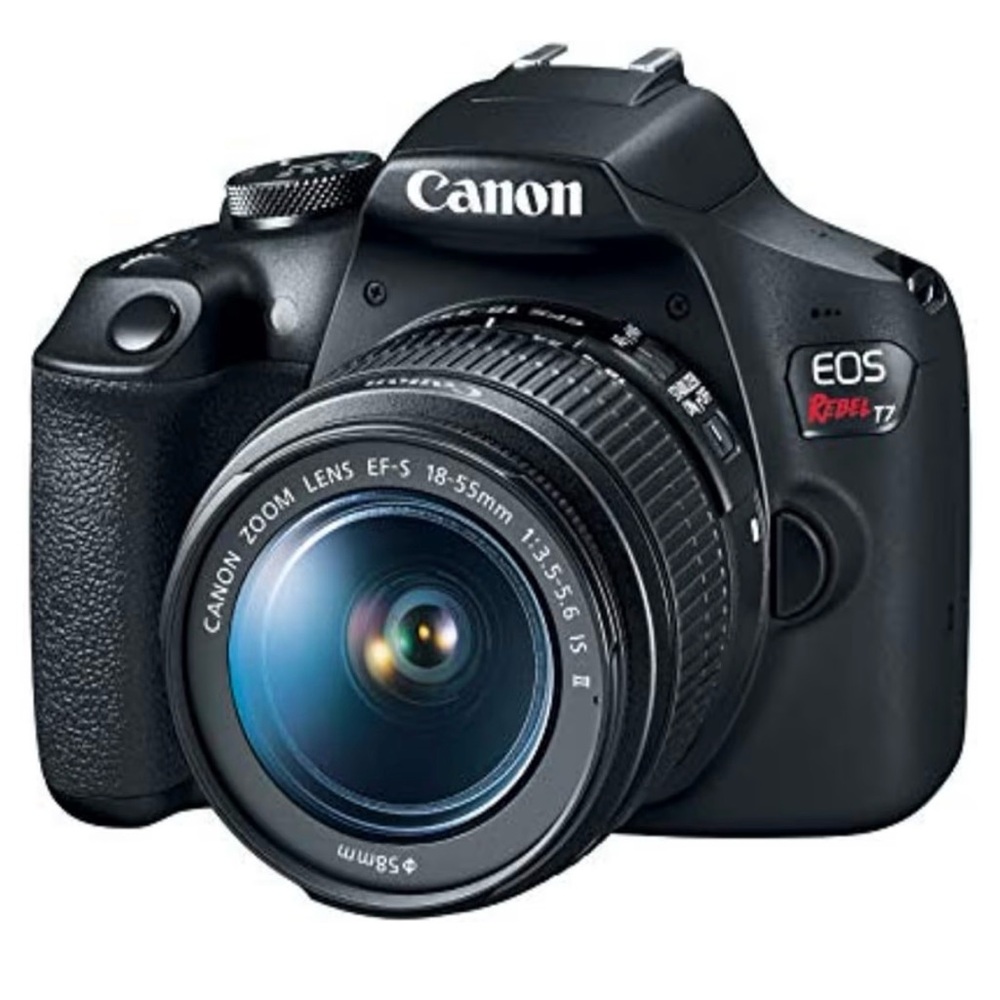 Canon EOS Rebel T7 Digital Camera - Black DSLR (bag included)